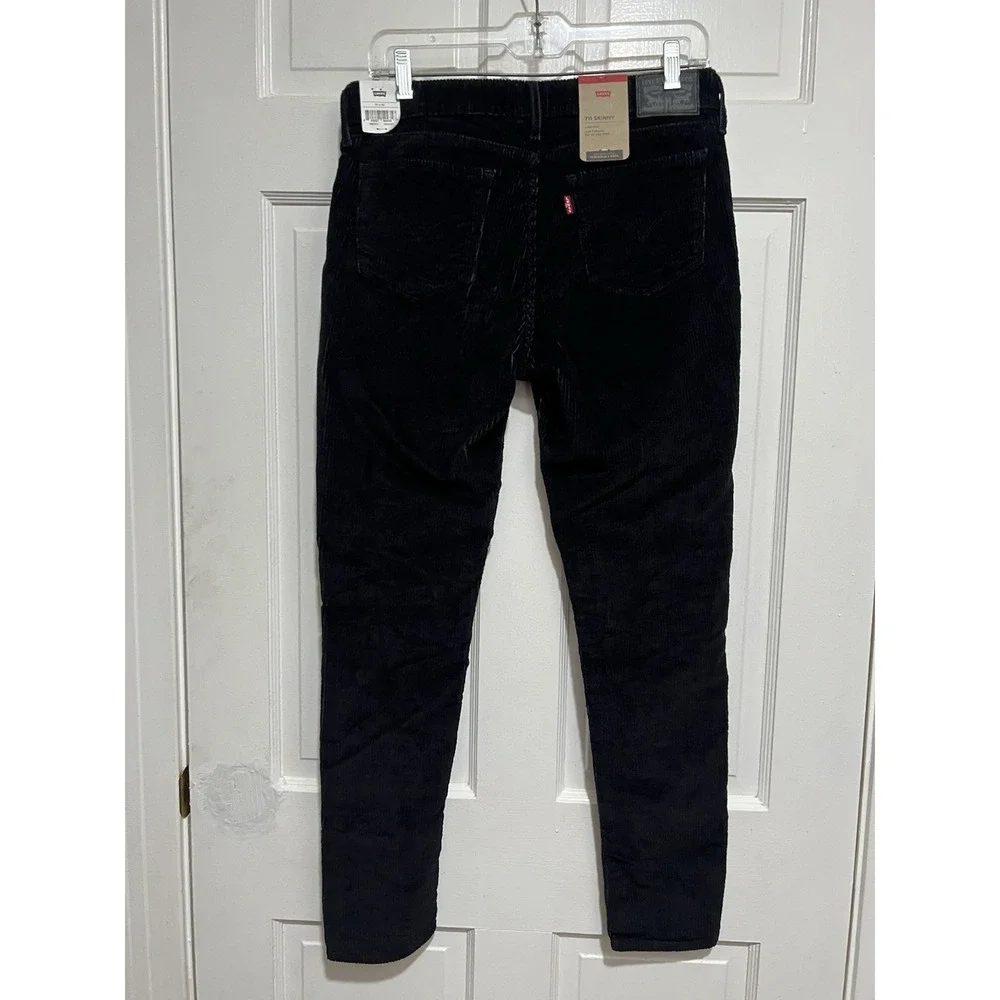 NEW Women's Black 711 Skinny Corduroy Pants Size‎ 30x30